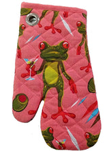 Load image into Gallery viewer, Martini Frogs Potholder Set *Sale XL Size