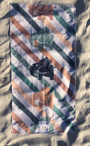 cabana stripes beach towel