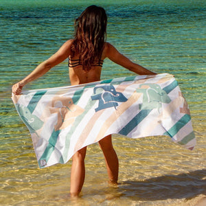 cabana stripes beach towel
