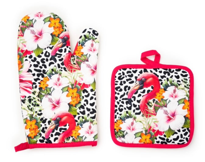 Flamingo Rhapsody Potholder Set