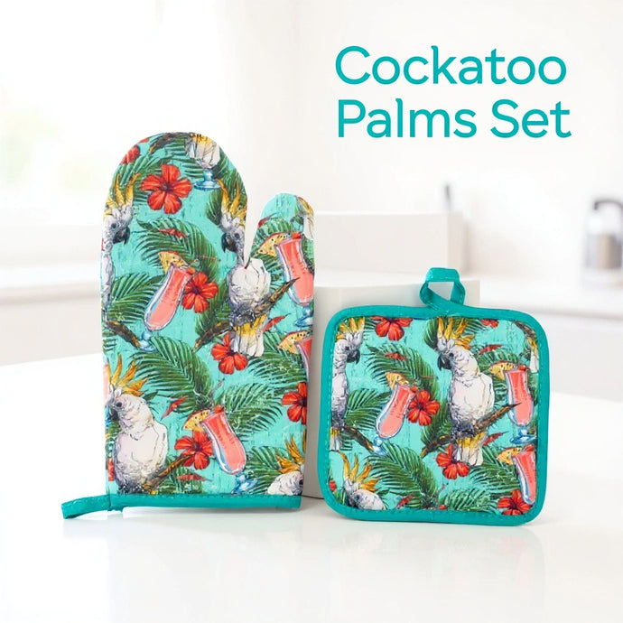 Cockatoo Palms Potholder Set