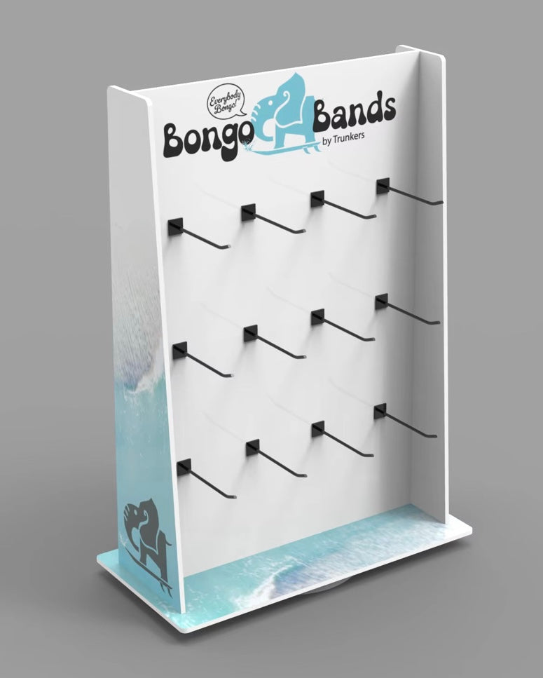 Band Display Example Retail Display for Bongo Bands – Trunkers