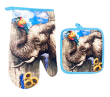 Load image into Gallery viewer, Elephant Dreams Potholder Set