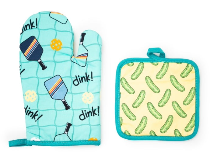 Pickle Ball Time (the dink design) Potholder Set