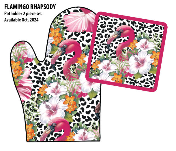 Flamingo Rhapsody Potholder Set