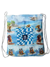 Load image into Gallery viewer, Surfing Dogs Backpack Towel (1 pocket)