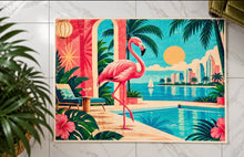 Load image into Gallery viewer, Flamingo Coast Faux Cashmere Accent Rug (preorder *late October delivery)