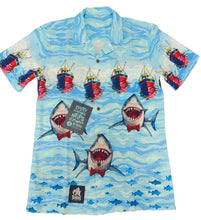 Load image into Gallery viewer, Sharks and Boats and Boats and Sharks Hawaiian Shirt (ships June 2026)