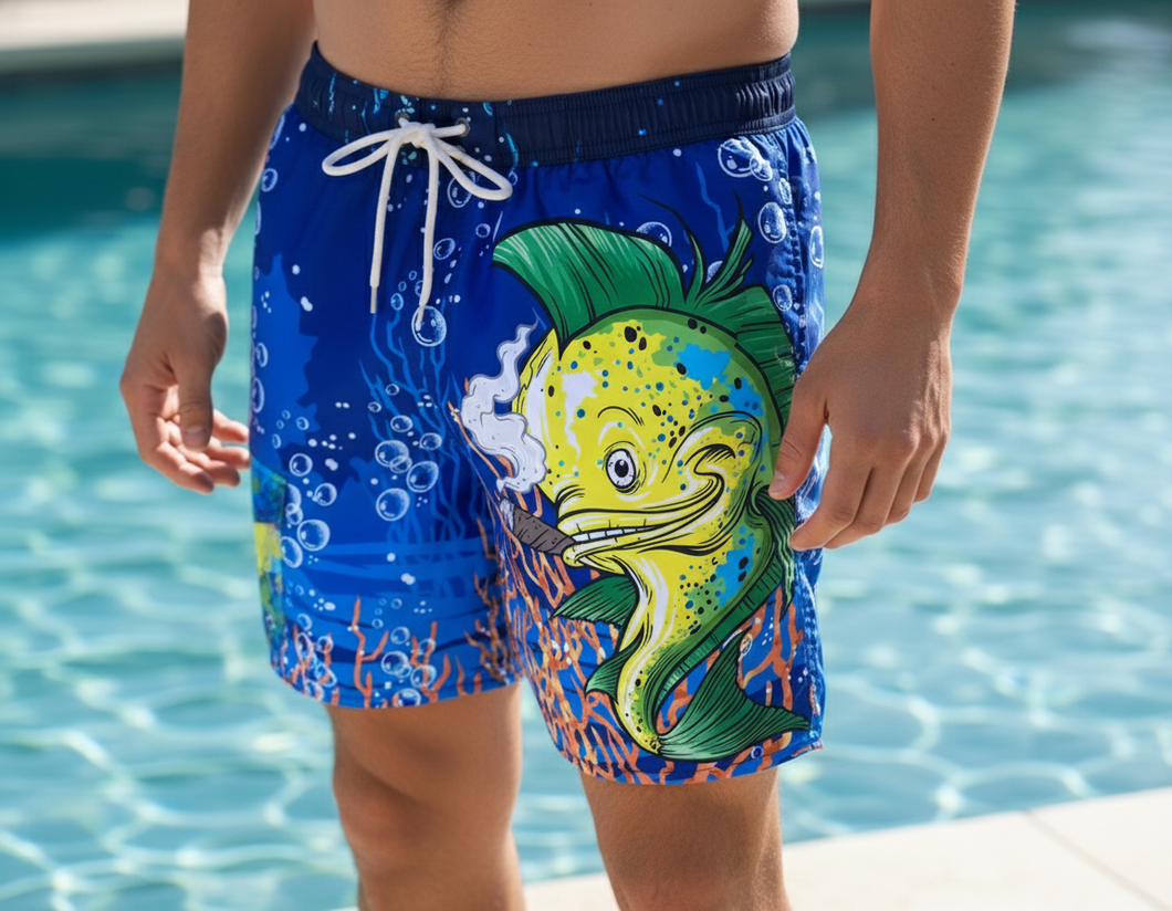 Smokin’ Mahi Swim Trunks