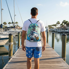 Load image into Gallery viewer, Yacht Rock Backpack Towel (2 pockets)