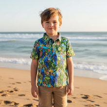 Load image into Gallery viewer, Blue Parrot Boys Hawaiian Shirt