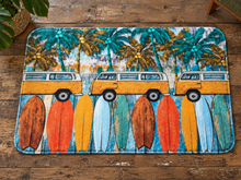 Load image into Gallery viewer, Surf City Shower Curtain &amp; Accent Rug Set (preorder for Nov. delivery)